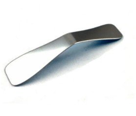ABAISSE-LANGUE INOX COUDE ANGLE 135° 16CM